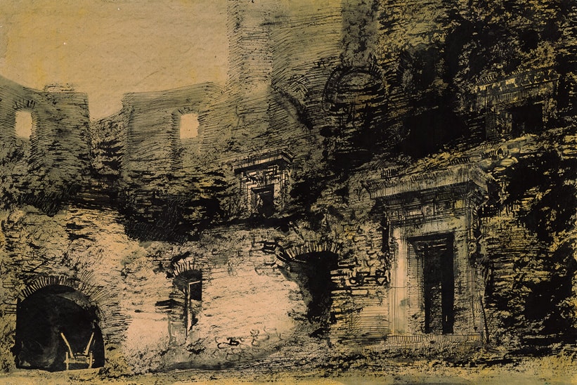 Janowiec– ruiny zamku (1957)
