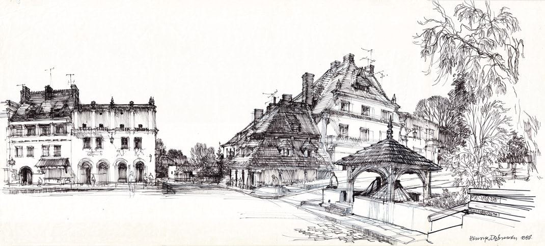 Kazimierz Dolny – rynek, studnia (1985)