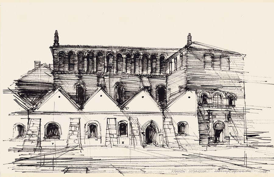 Kraków – Synagoga, widok (1968)