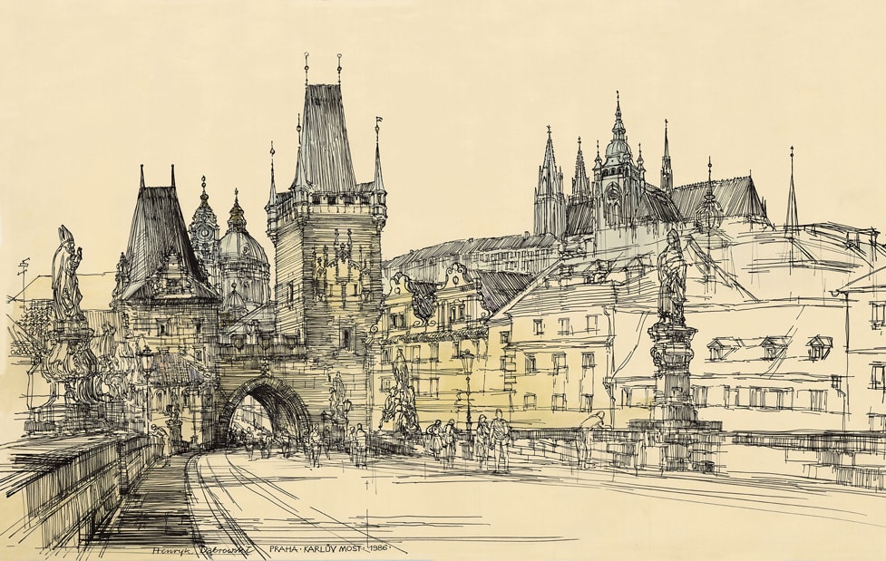 Praga – Most Karola, Hradczany (1986)