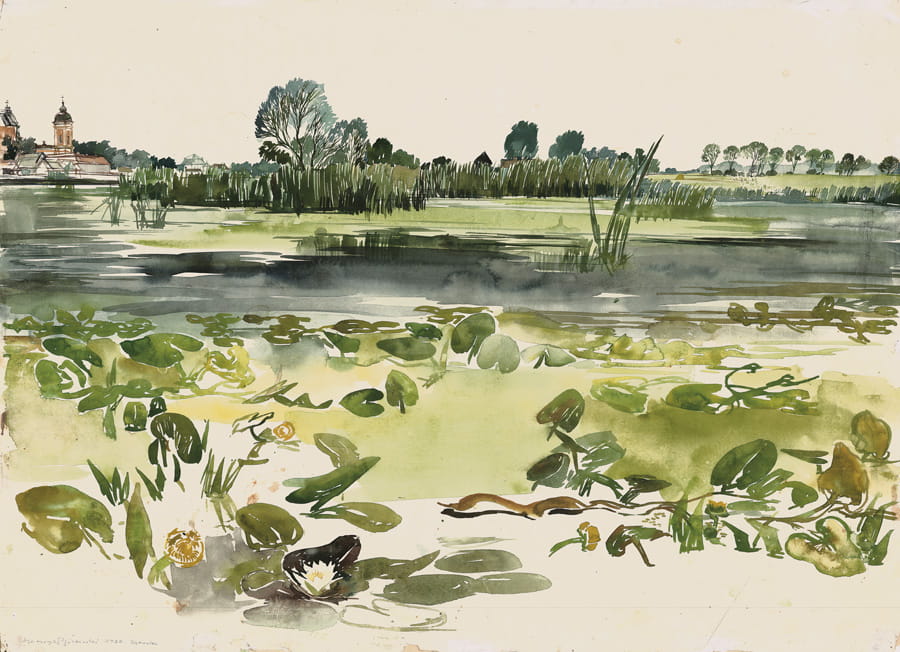Tykocin – panorama, Narew (1970)